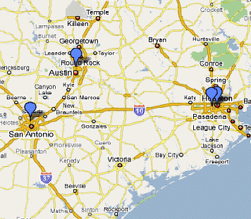 Regional map showing ONLC Training Center locations