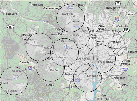 ONLC sites in and around Washington, DC