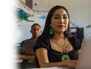 Photo: Native Americans attending group computer training.